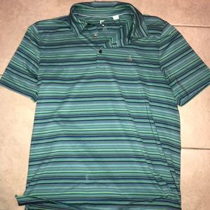Cutter and Buck Green Stripe Golf Polo